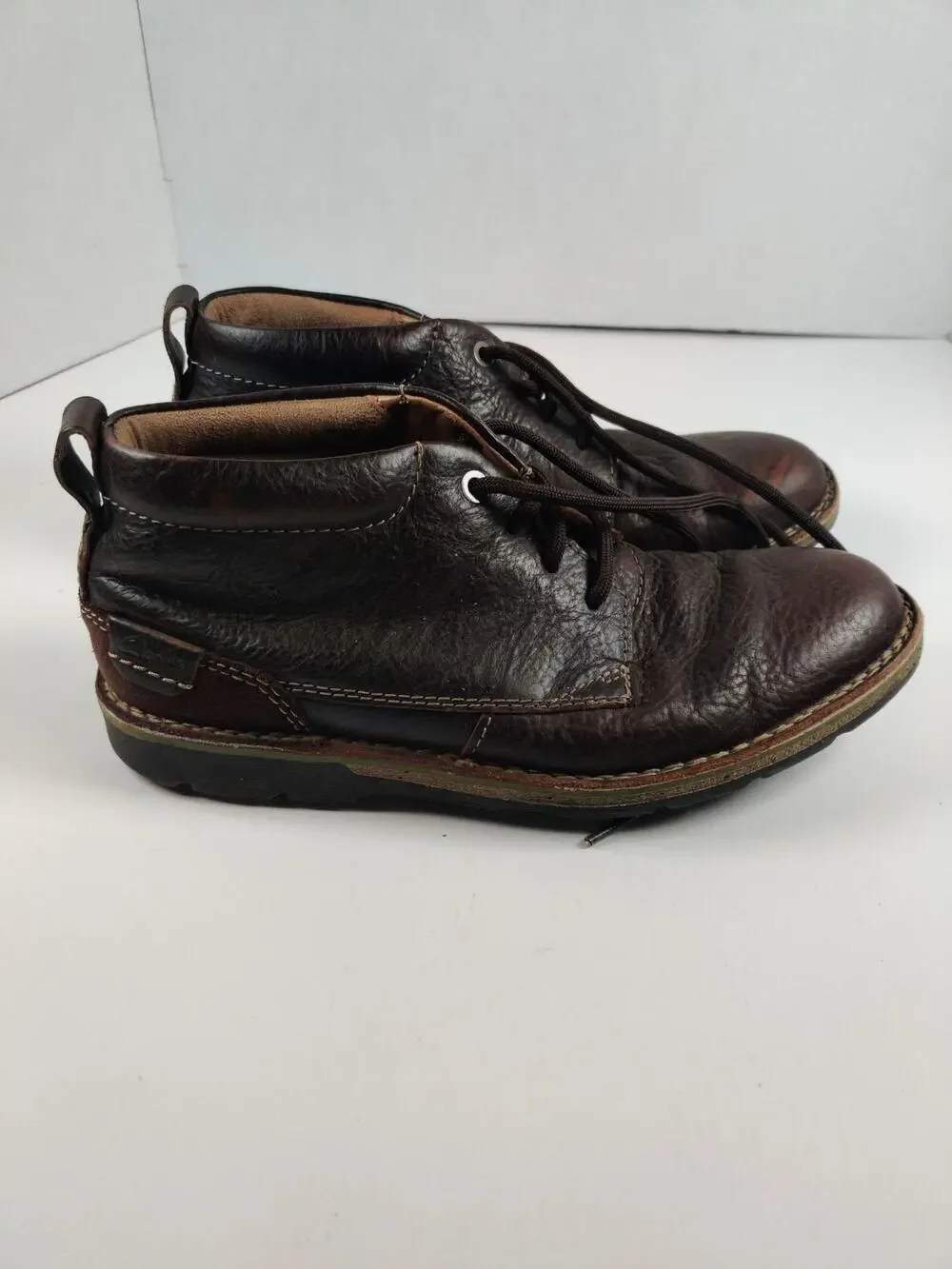 Clarks Collections Men’s Edgewick Boot Size 7 Brown Leather Ortholite
